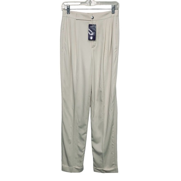 Ralph Lauren Purple Label Pleated Wool Pants Womens Size 0 NWT Defects $1390 - Picture 1 of 16